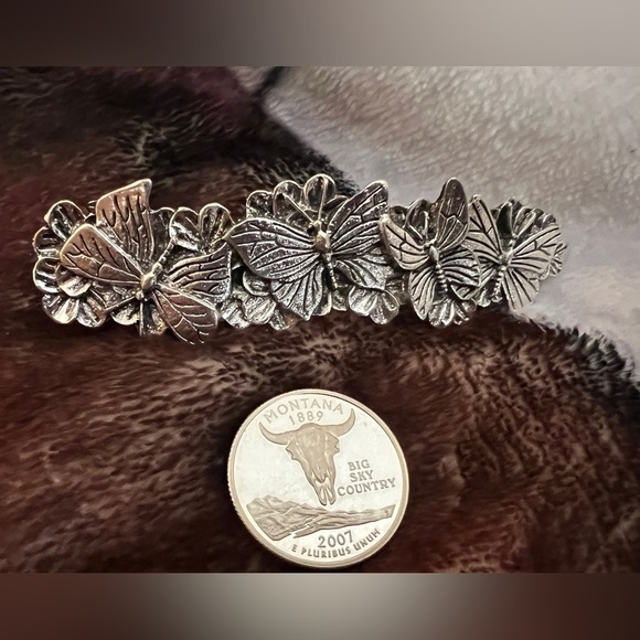 ❤️ Butterfly Garden Barette 3” Romantic Bohemian Design - Picture 6 of 7